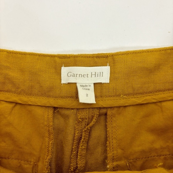 Garnet Hill Classic Linen Trousers in Sandalwood Size 2 - Picture 7 of 11